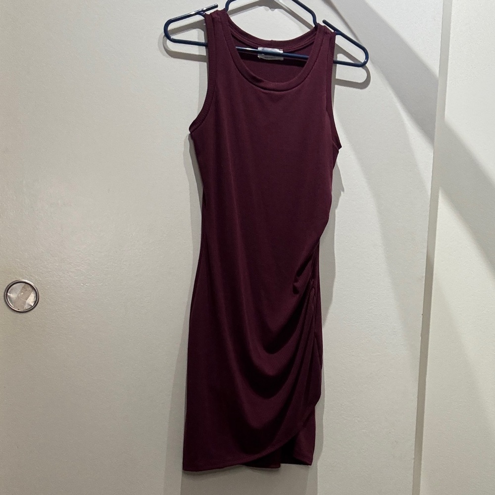 Kaileigh Sleeveless Wine Mini Dress
